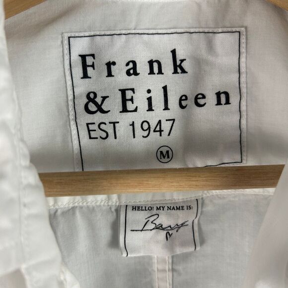 FRANK & EILEEN Barry Button Up Cotton Shirt in White - Picture 3 of 6